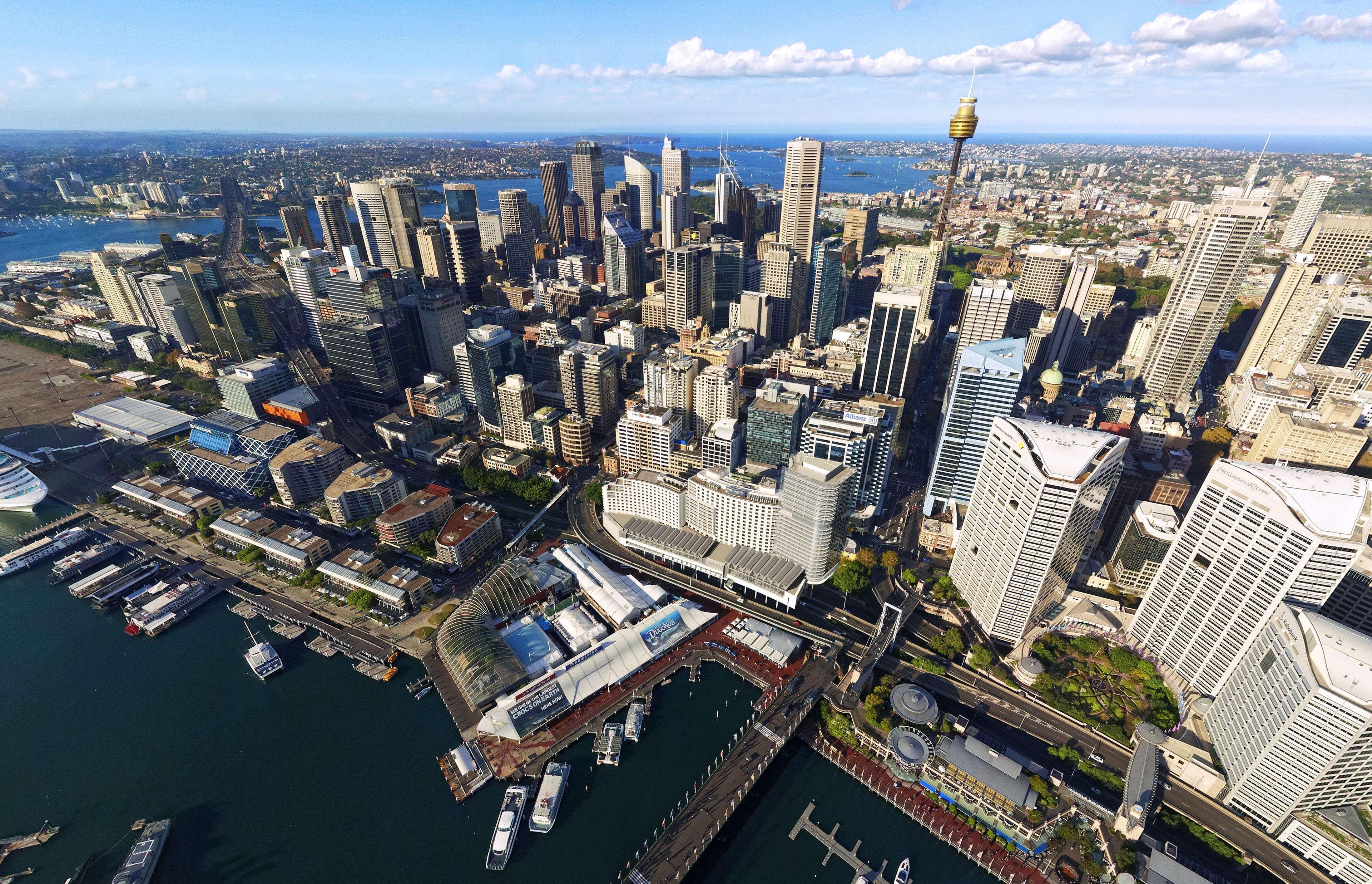 Hyatt Regency Sydney Hotel Eksteriør billede Aerial view of the Sydney CBD